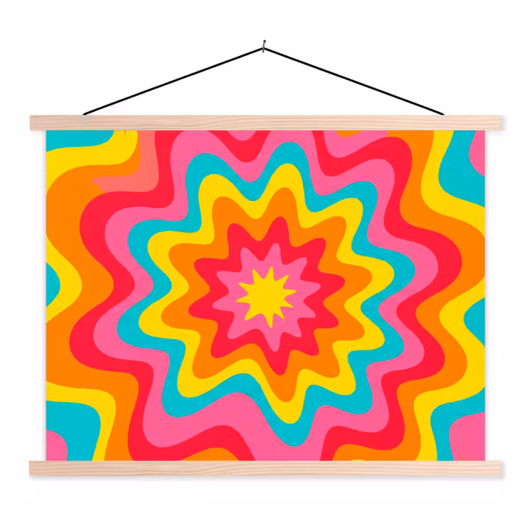 Stoffbild - Muster – Wellenförmig – Bunt — 1
