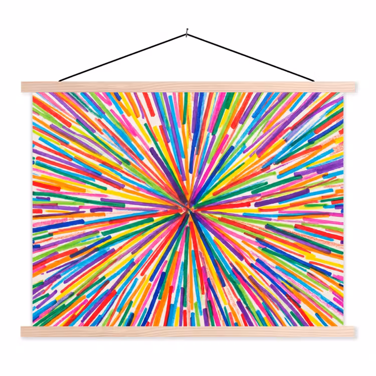 Stoffbild - Linien – Bunt – Abstrakt — 1