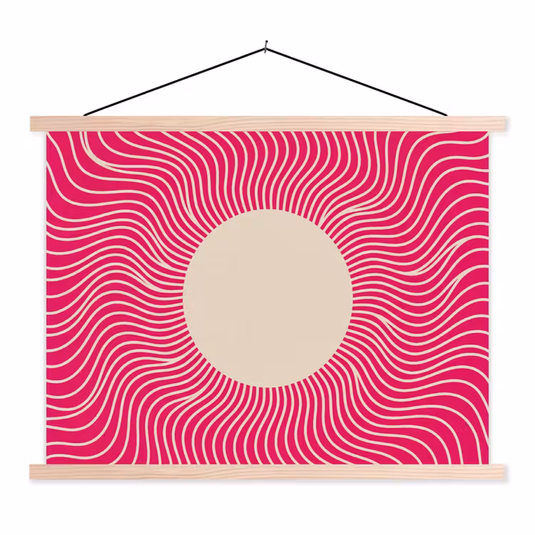 Stoffbild - Zusammenfassung – Muster – Rosa — 1