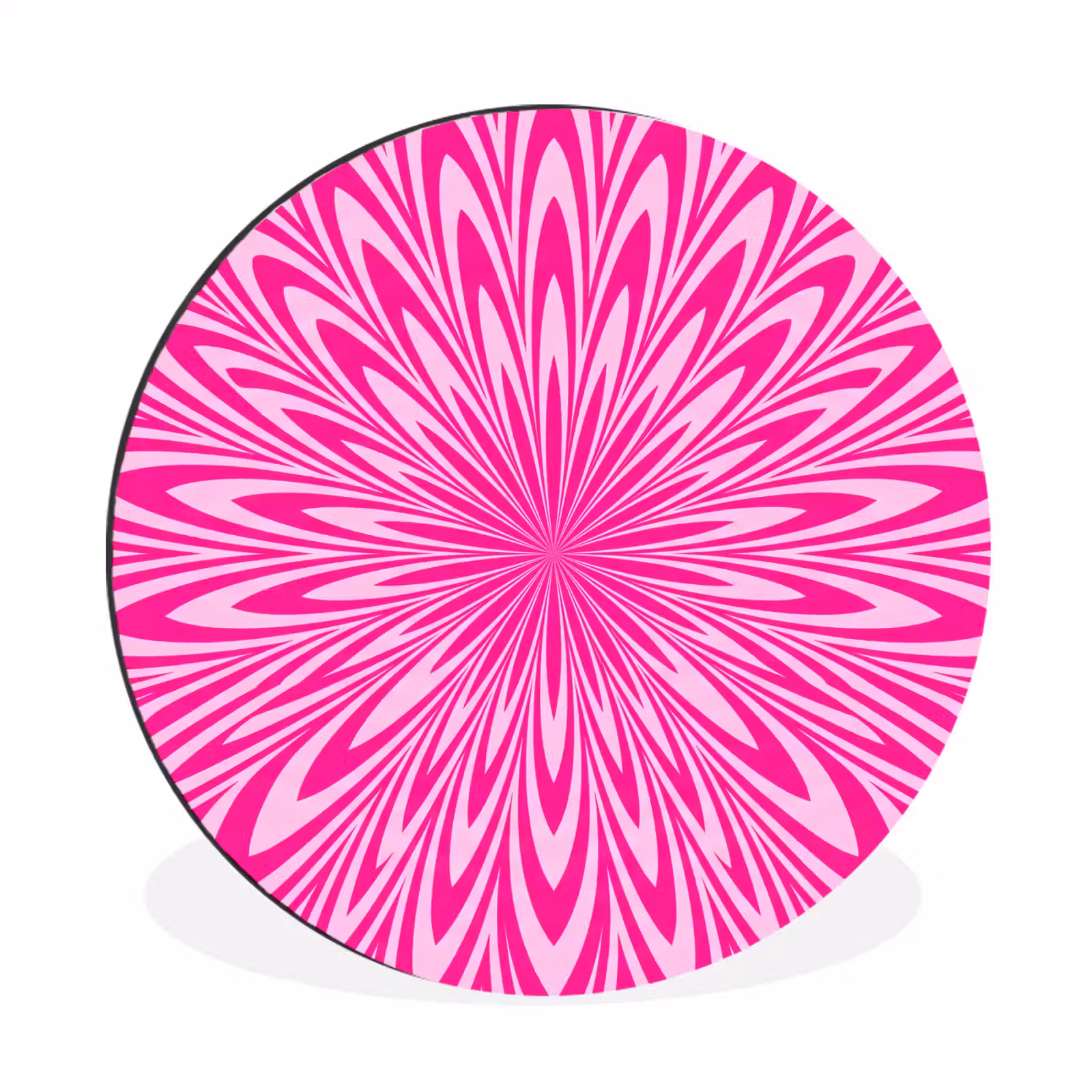 Alu-Dibond-Bild Rund - Muster – Optisch – Rosa — 1