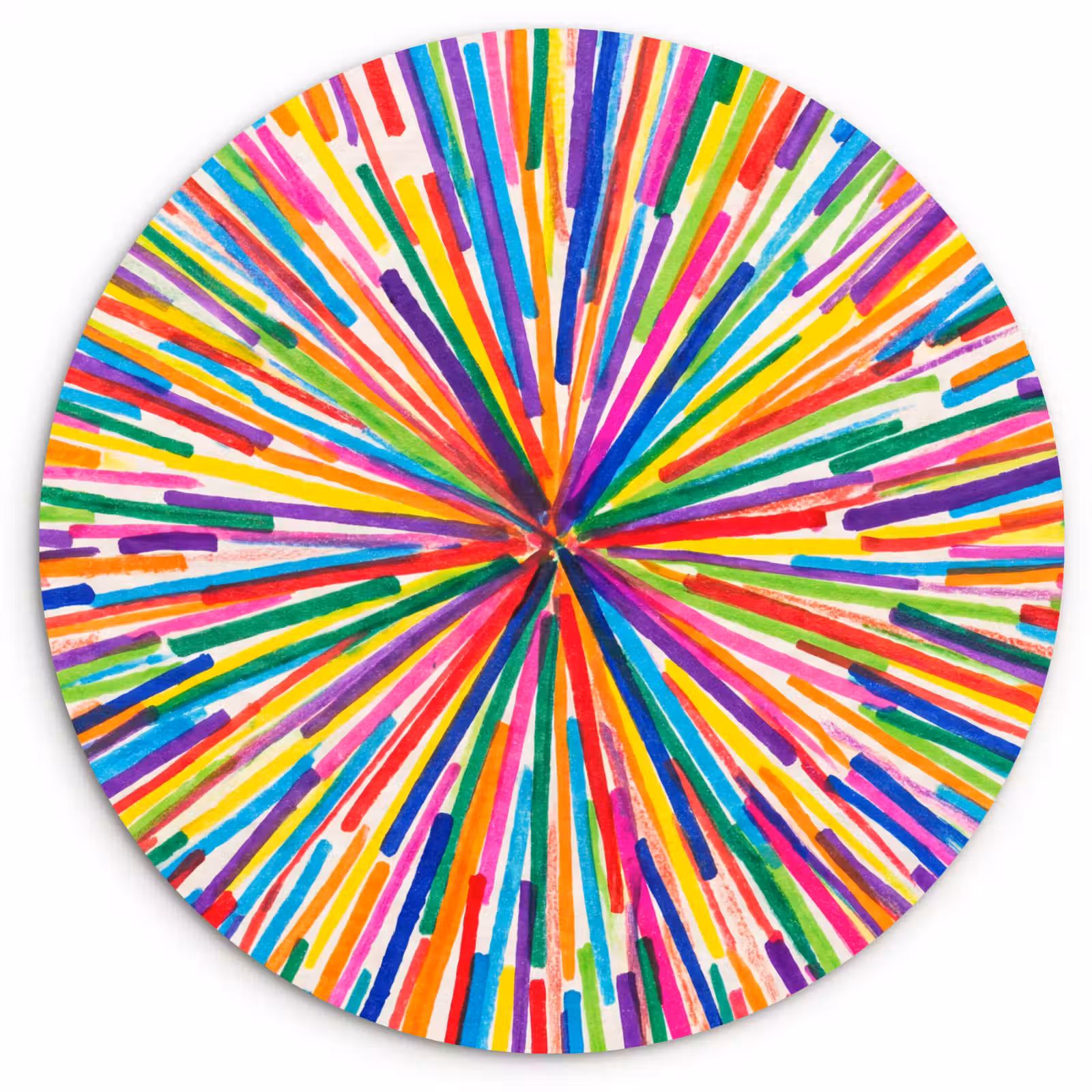 Glasbild Rund - Linien – Bunt – Abstrakt — 1