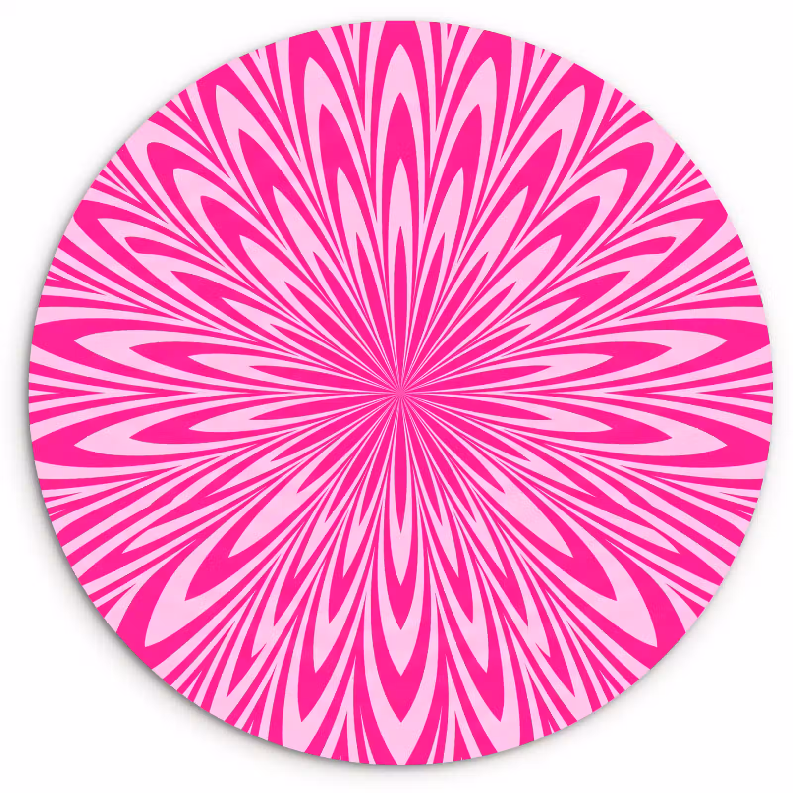 Glasbild Rund - Muster – Optisch – Rosa — 1