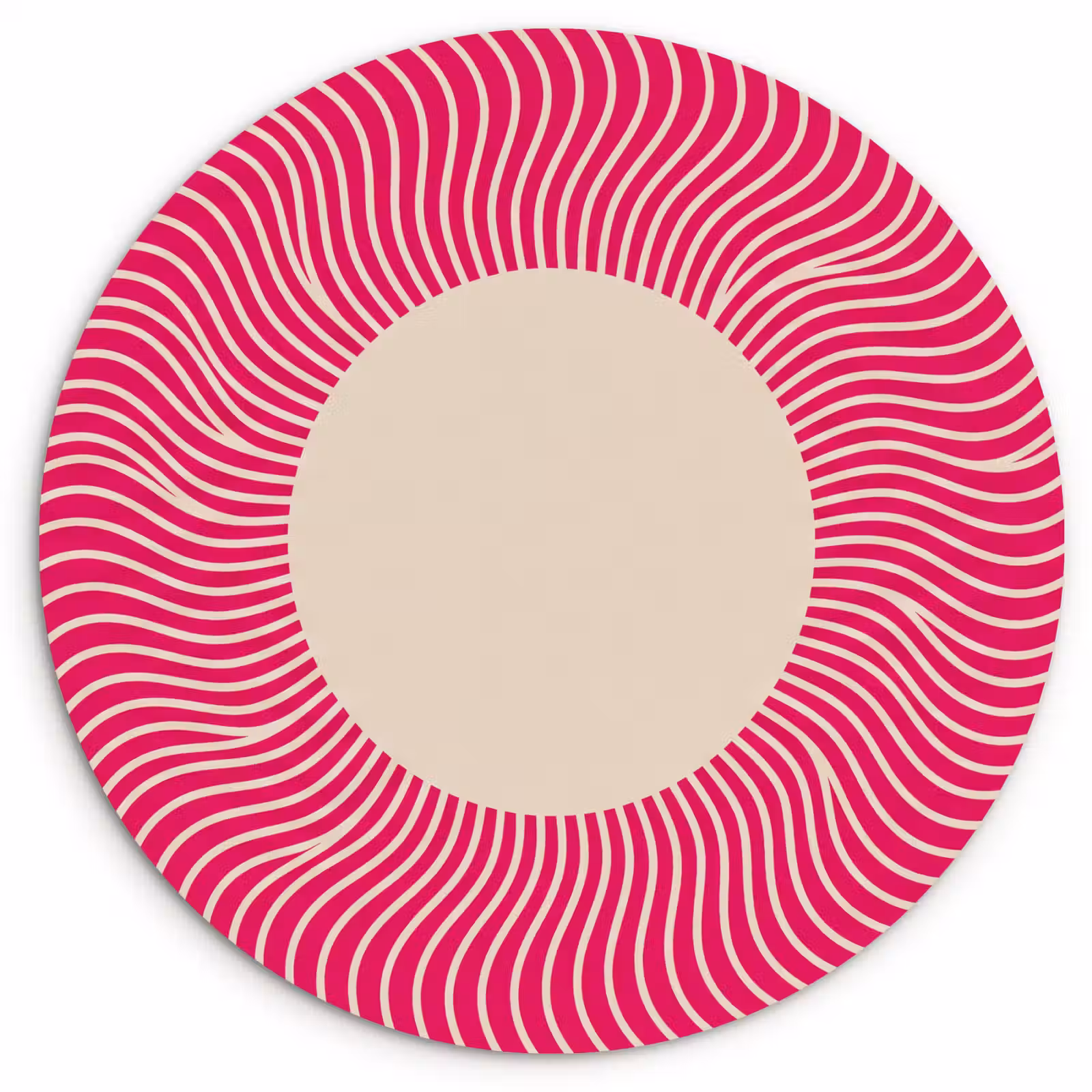 Glasbild Rund - Zusammenfassung – Muster – Rosa — 1