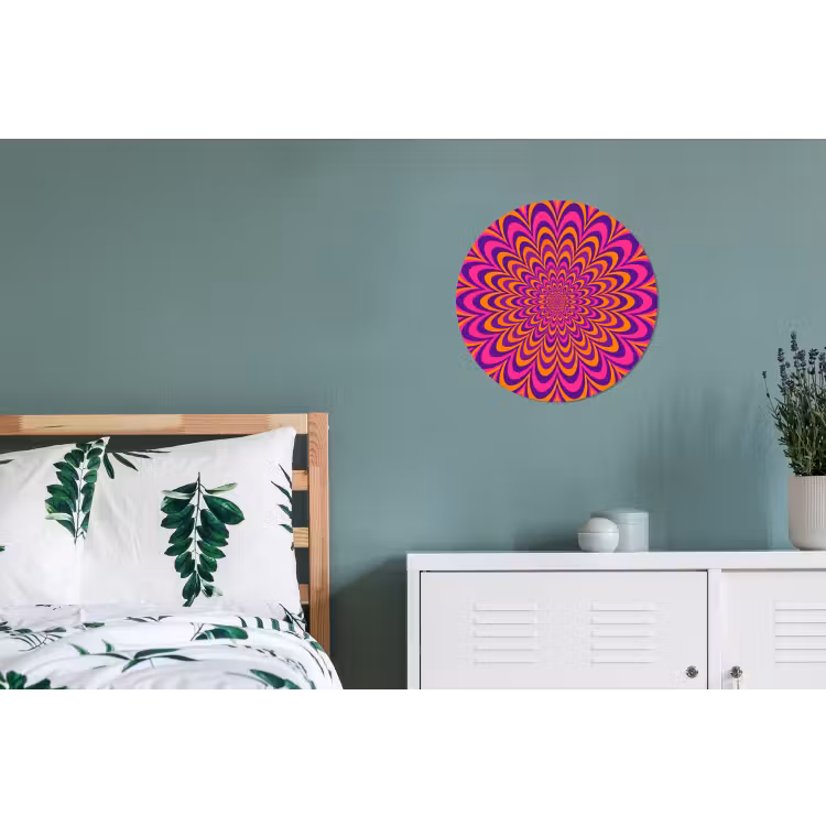 Alu-Dibond-Bild Rund - Muster – Optisch – Bunt — 5