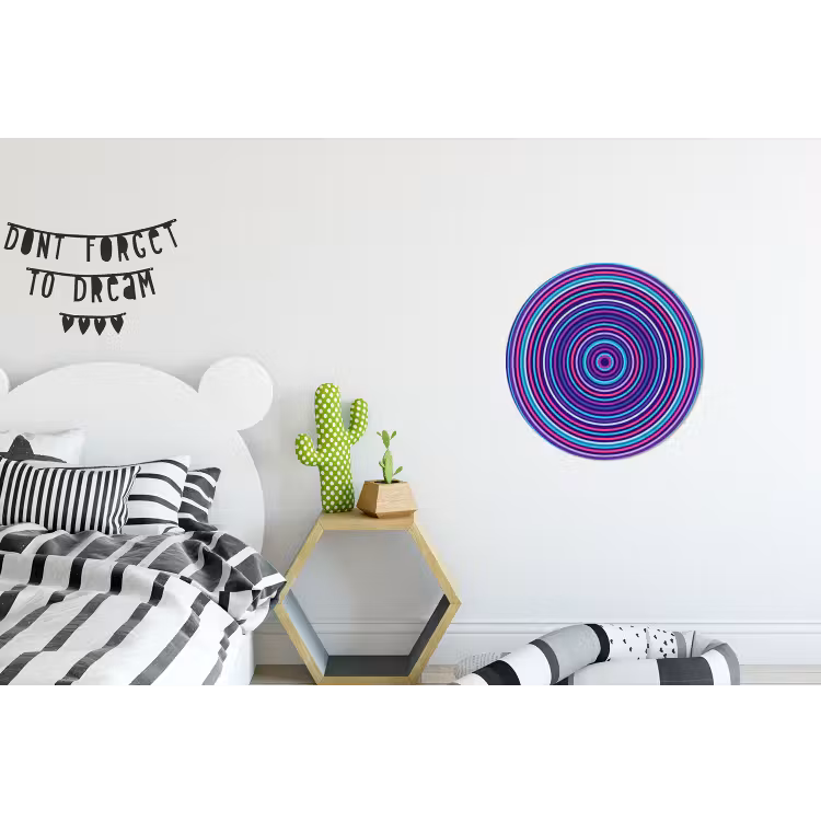 Alu-Dibond-Bild Rund - Zusammenfassung – Kreise – Farbenfroh — 4