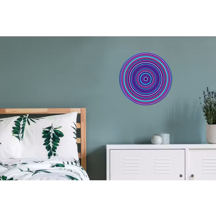 Alu-Dibond-Bild Rund - Zusammenfassung – Kreise – Farbenfroh — 5