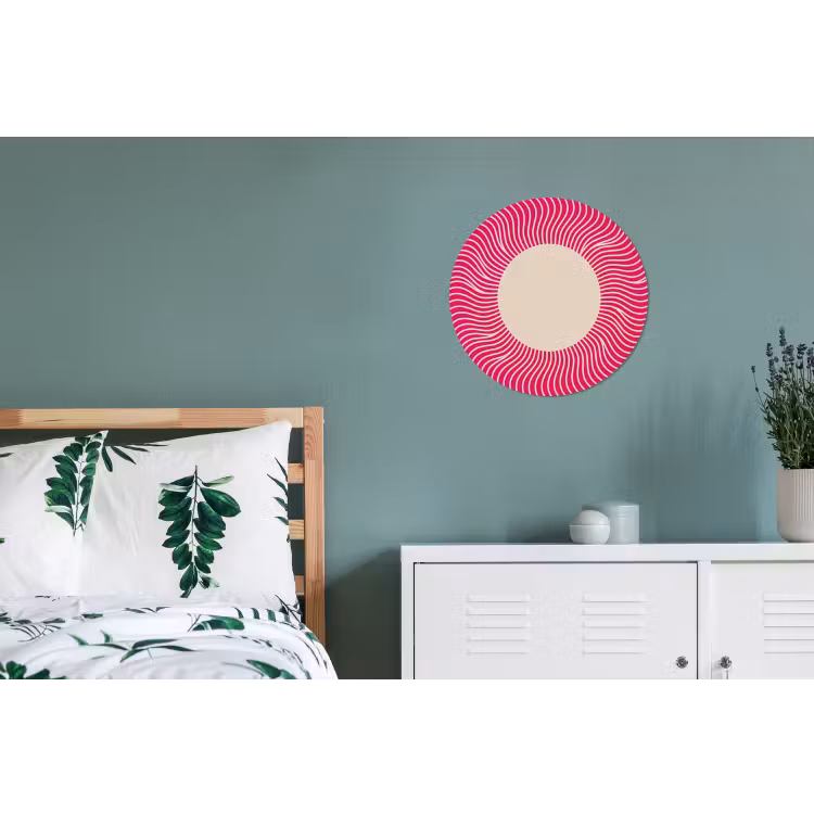 Alu-Dibond-Bild Rund - Zusammenfassung – Muster – Rosa — 5