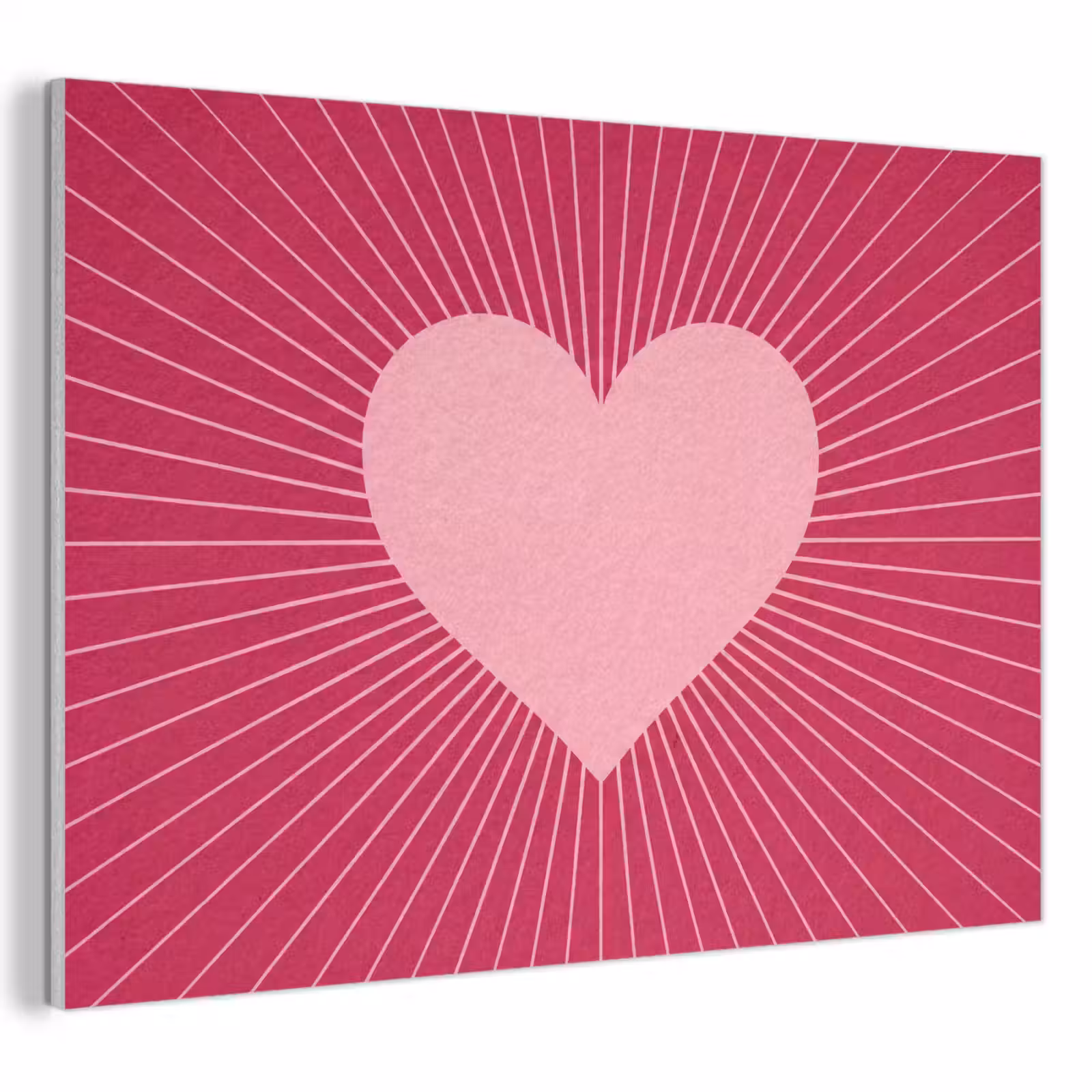 Akustikbild - Herz – Strahlen – Liebe – Abstrakt – Rosa — 1