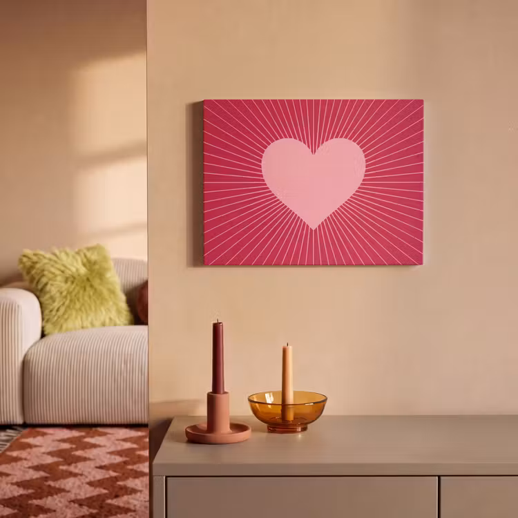 Akustikbild - Herz – Strahlen – Liebe – Abstrakt – Rosa — 2