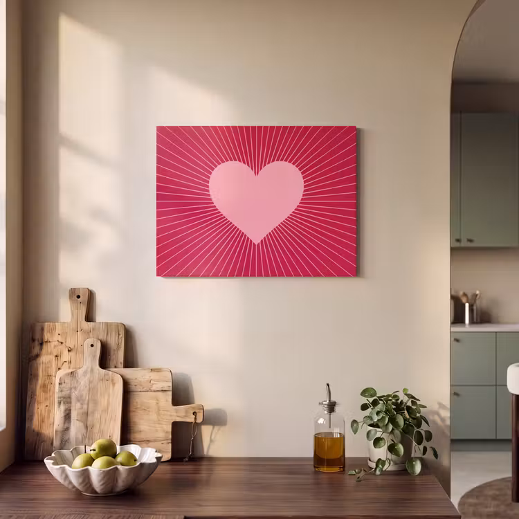 Akustikbild - Herz – Strahlen – Liebe – Abstrakt – Rosa — 4