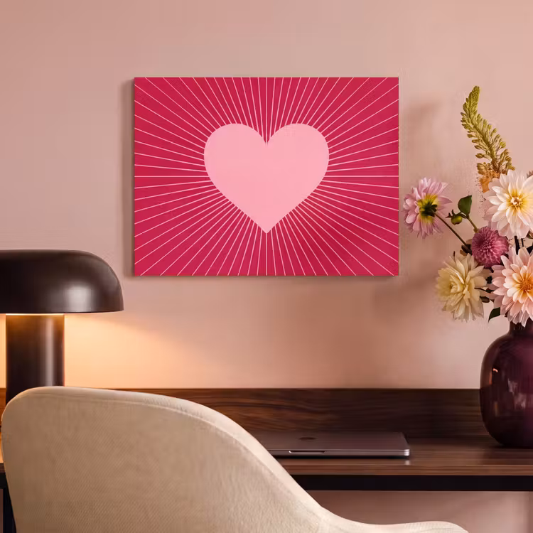 Akustikbild - Herz – Strahlen – Liebe – Abstrakt – Rosa — 6