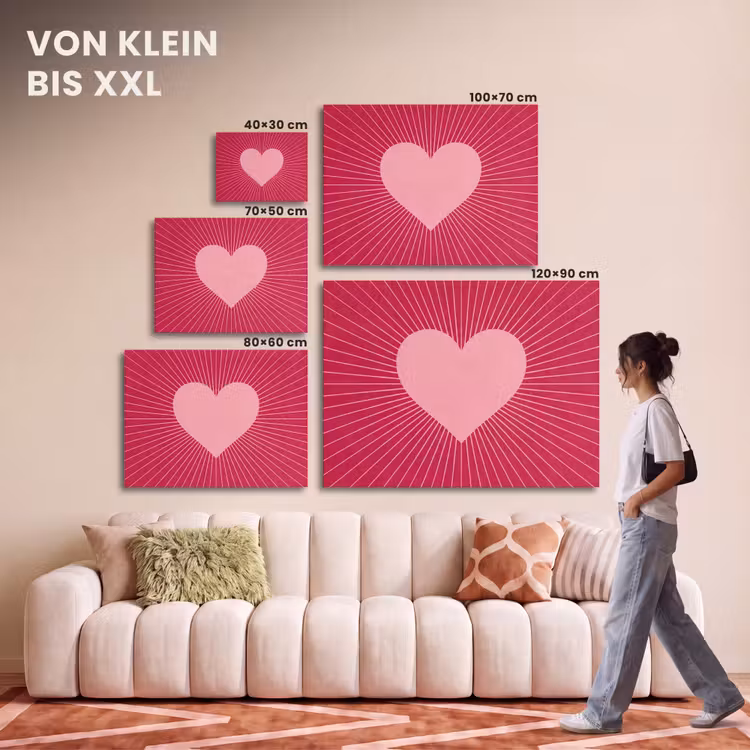 Akustikbild - Herz – Strahlen – Liebe – Abstrakt – Rosa — 7
