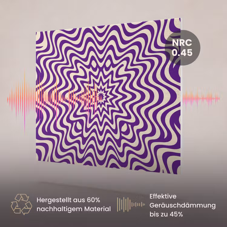 Akustikbild - Zusammenfassung – Wellen – Optisch – Modern – Lila — 3