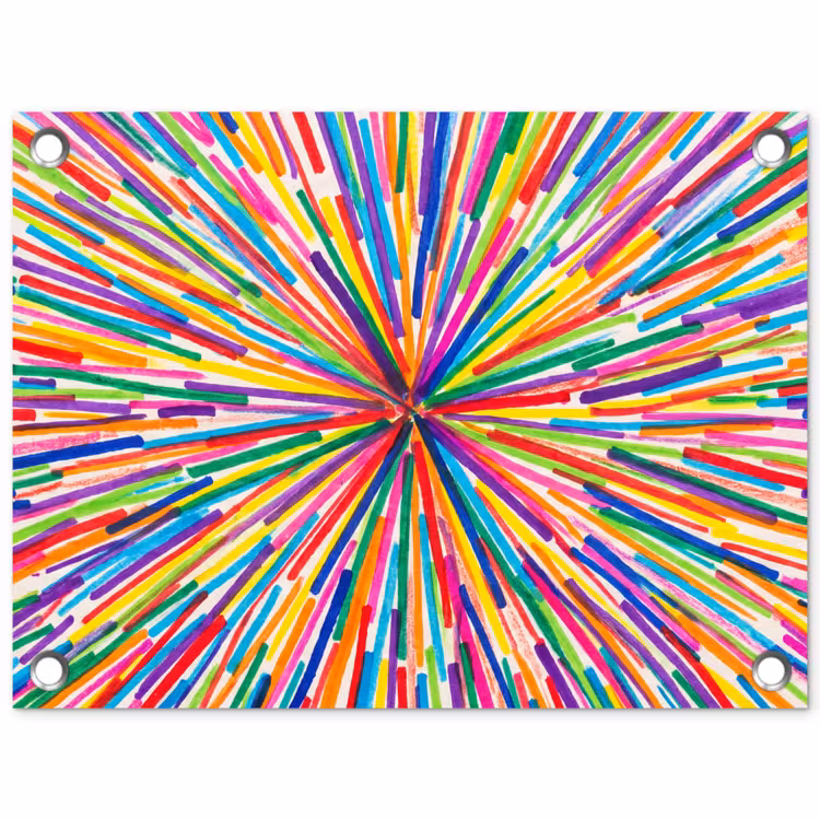 Gartenposter - Linien – Bunt – Abstrakt — 1