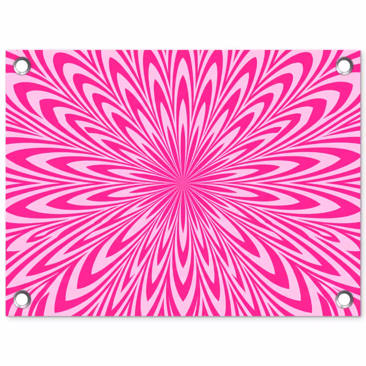 Gartenposter - Muster – Optisch – Rosa — 1