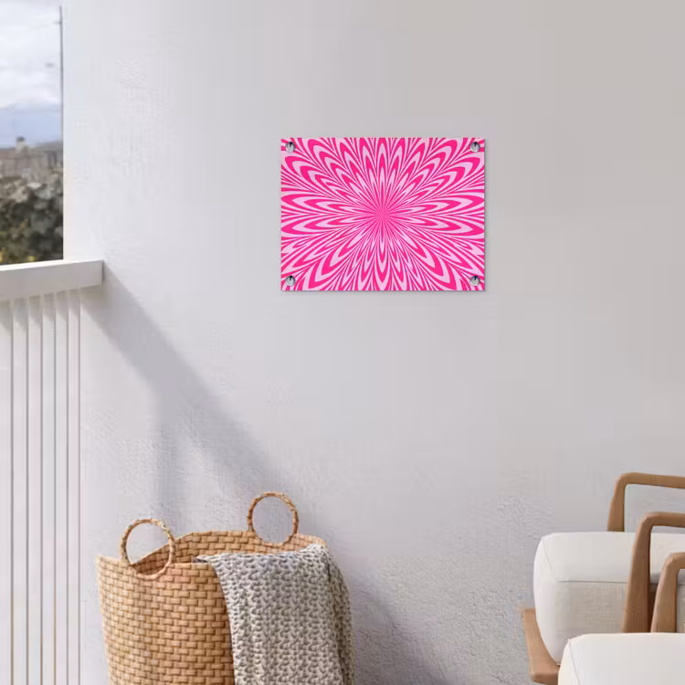 Gartenposter - Muster – Optisch – Rosa — 5