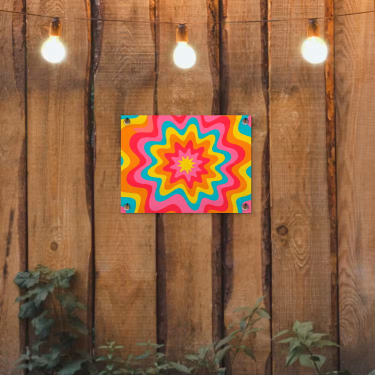 Gartenposter - Muster – Wellenförmig – Bunt — 2