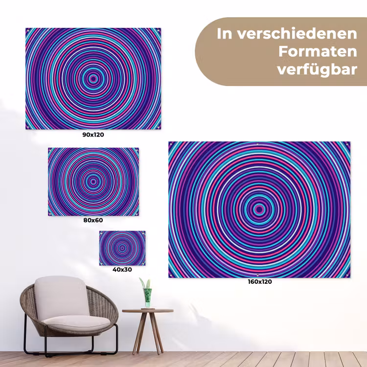 Gartenposter - Zusammenfassung – Kreise – Farbenfroh — 6
