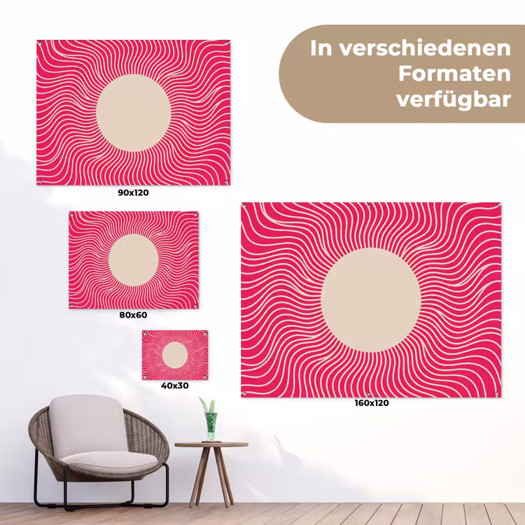 Gartenposter - Zusammenfassung – Muster – Rosa — 6