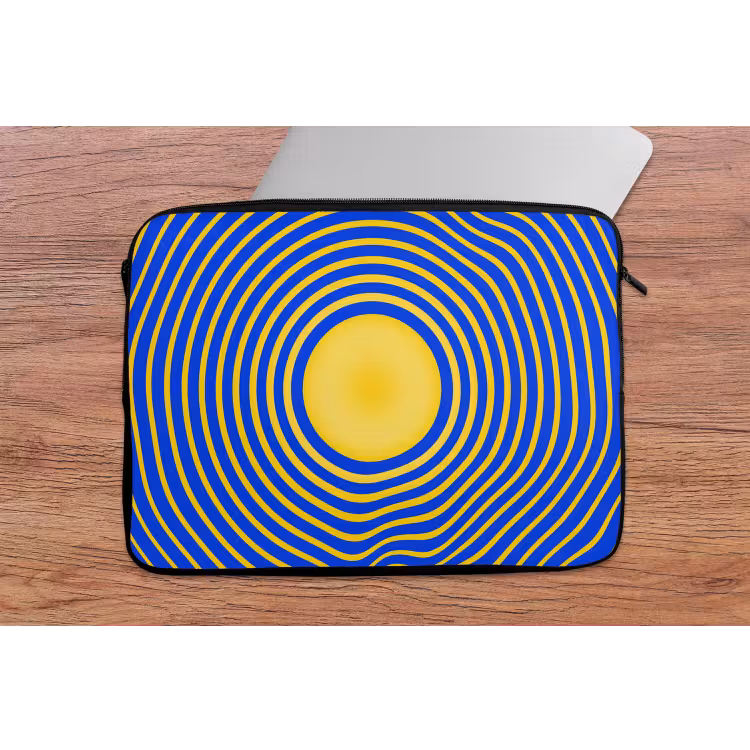 Laptop hülle - Abstraktes Muster – Blau — 2