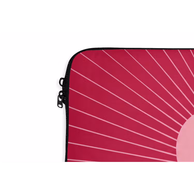 Laptop hülle - Herz – Strahlen – Liebe – Abstrakt – Rosa — 5