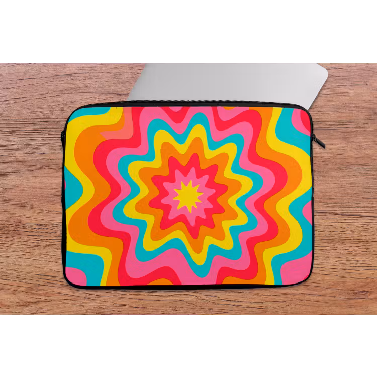 Laptop hülle - Muster – Gewellt – Bunt — 2