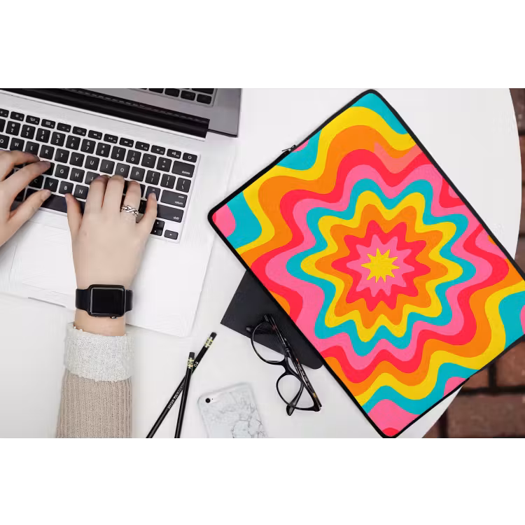 Laptop hülle - Muster – Gewellt – Bunt — 3