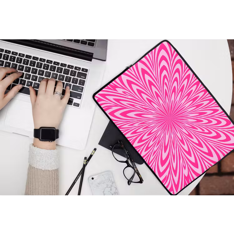 Laptop hülle - Muster – Optisch – Rosa — 3