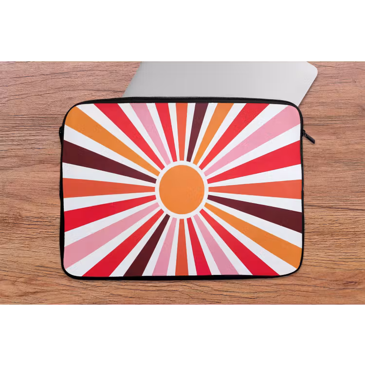 Laptop hülle - Sonne – Strahlen – Abstrakt – Farbenfroh — 2