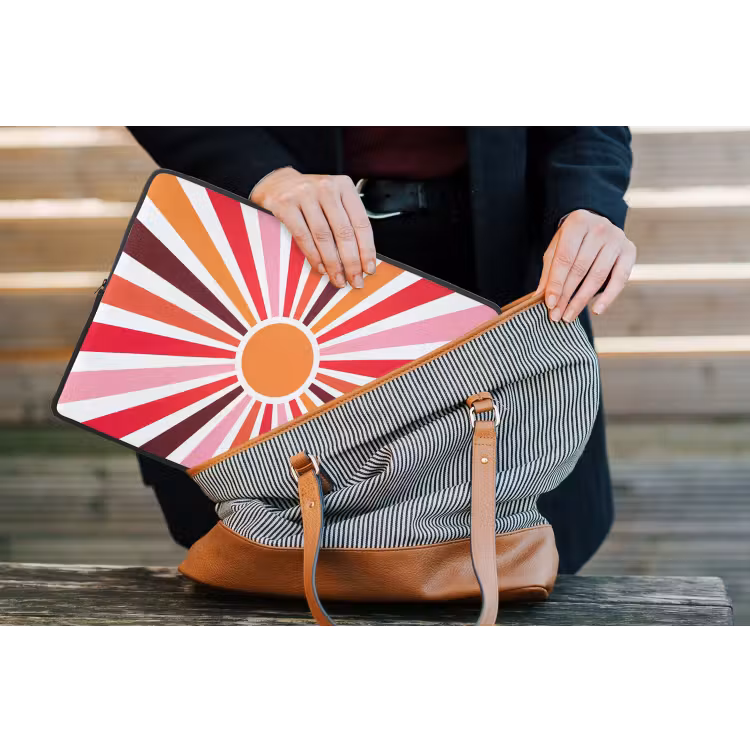 Laptop hülle - Sonne – Strahlen – Abstrakt – Farbenfroh — 4