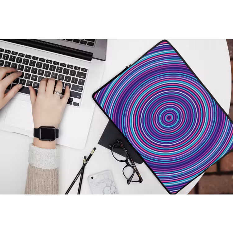 Laptop hülle - Zusammenfassung – Kreise – Bunt — 3