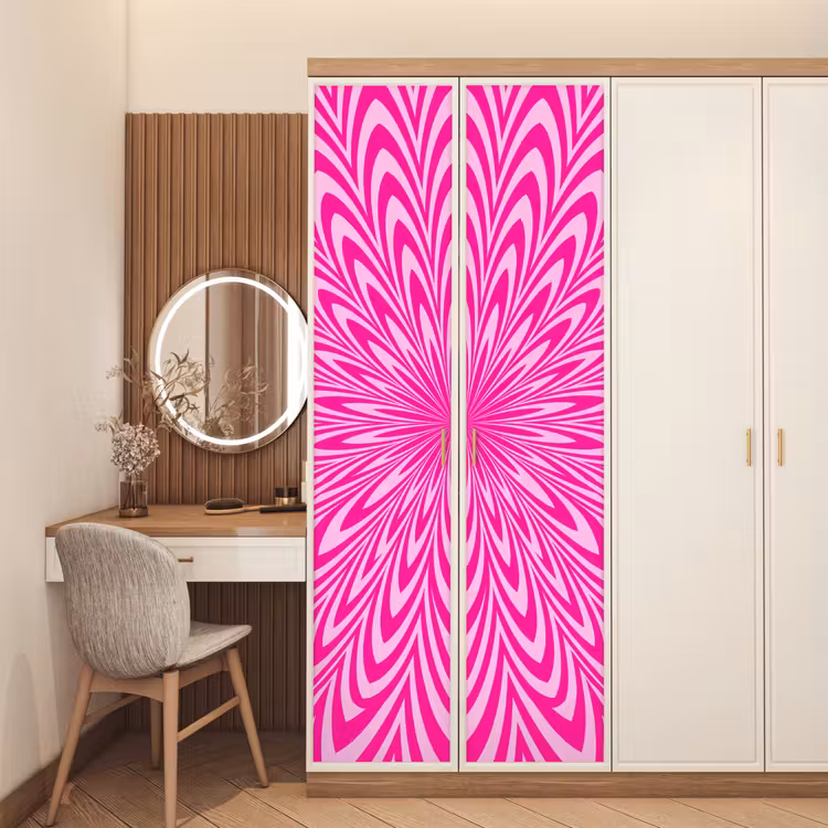 Türtapete - Muster – Optisch – Rosa — 4