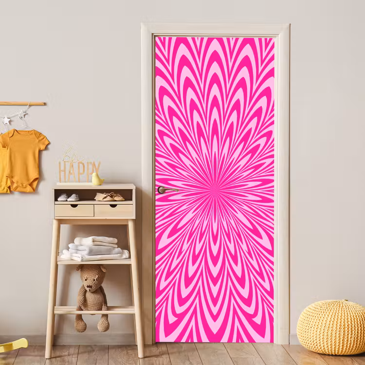 Türtapete - Muster – Optisch – Rosa — 5