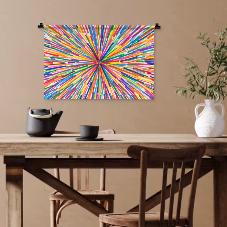 Wandteppich - Linien – Bunt – Abstrakt — 3