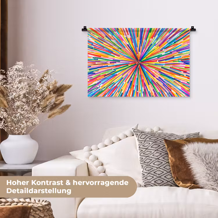 Wandteppich - Linien – Bunt – Abstrakt — 6