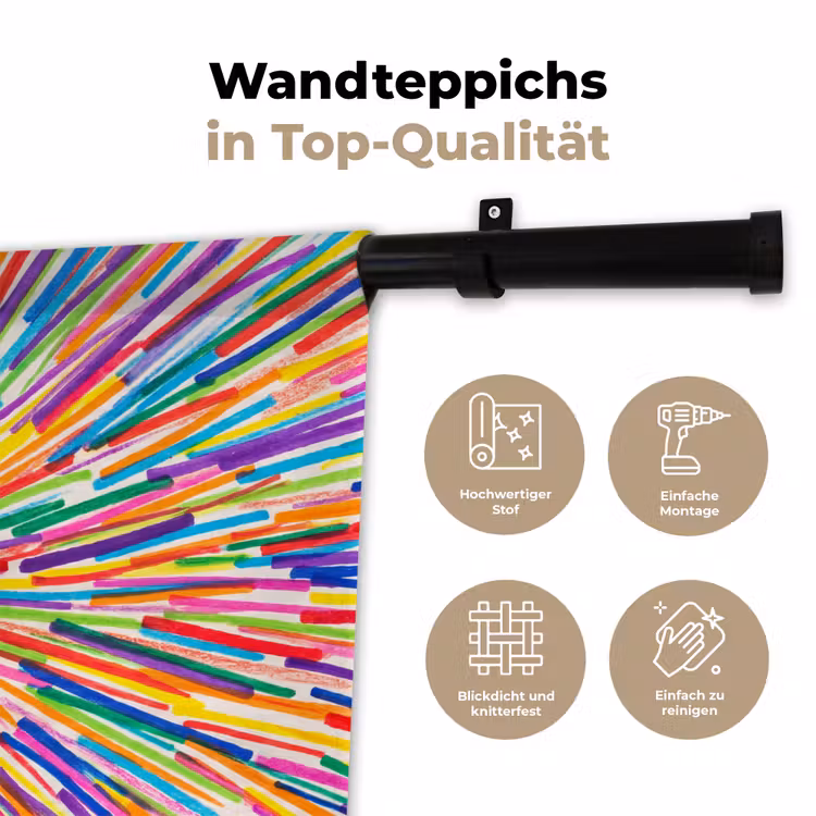 Wandteppich - Linien – Bunt – Abstrakt — 7