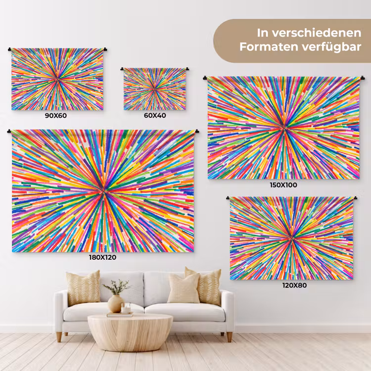 Wandteppich - Linien – Bunt – Abstrakt — 8