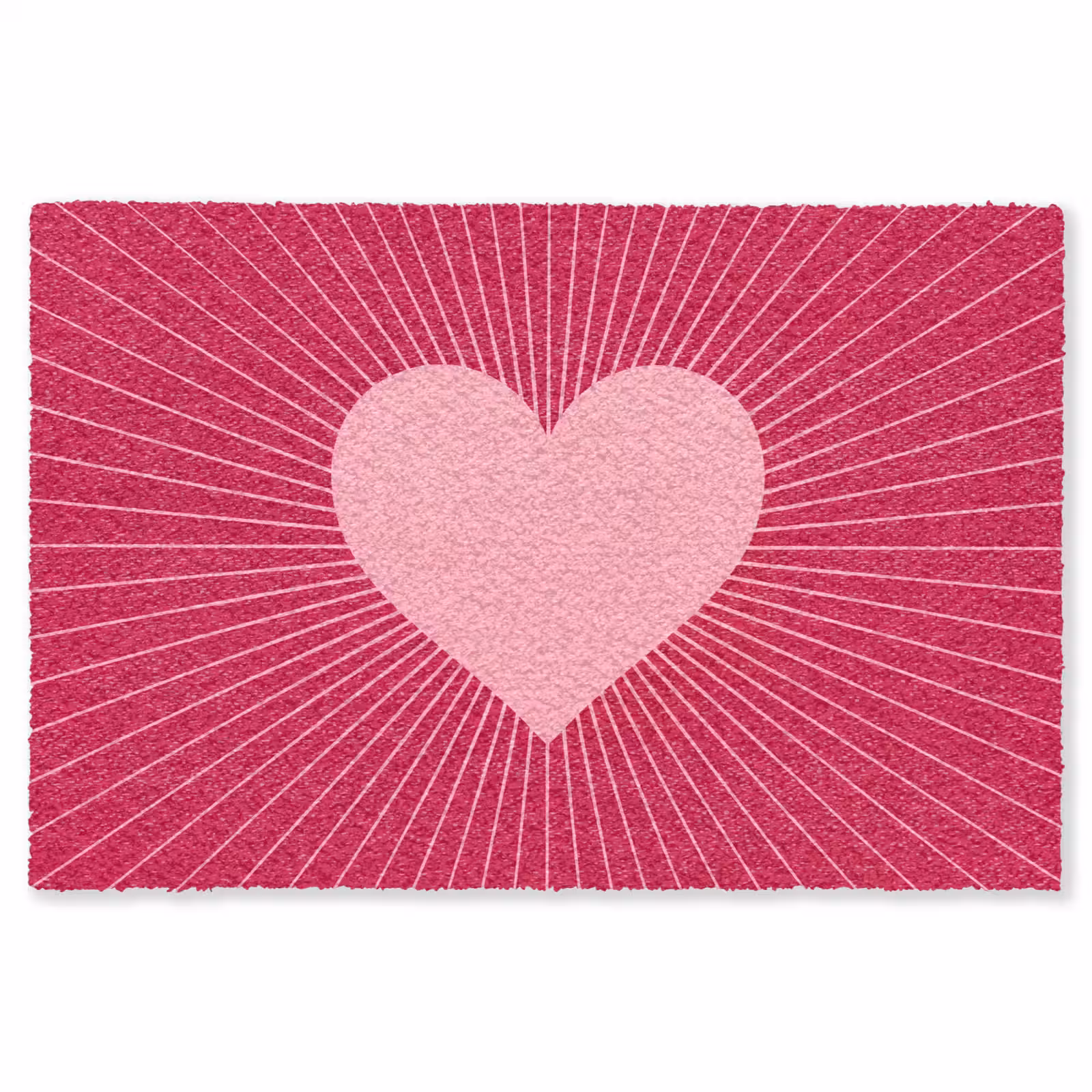 Teppich - Herz – Strahlen – Liebe – Abstrakt – Rosa — 1