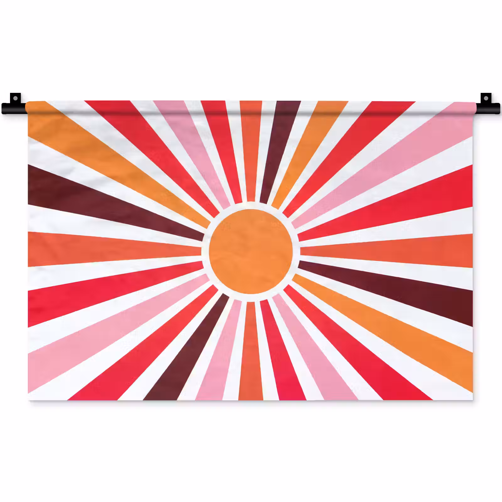 Wandteppich - Sonne – Strahlen – Abstrakt – Farbenfroh — 1