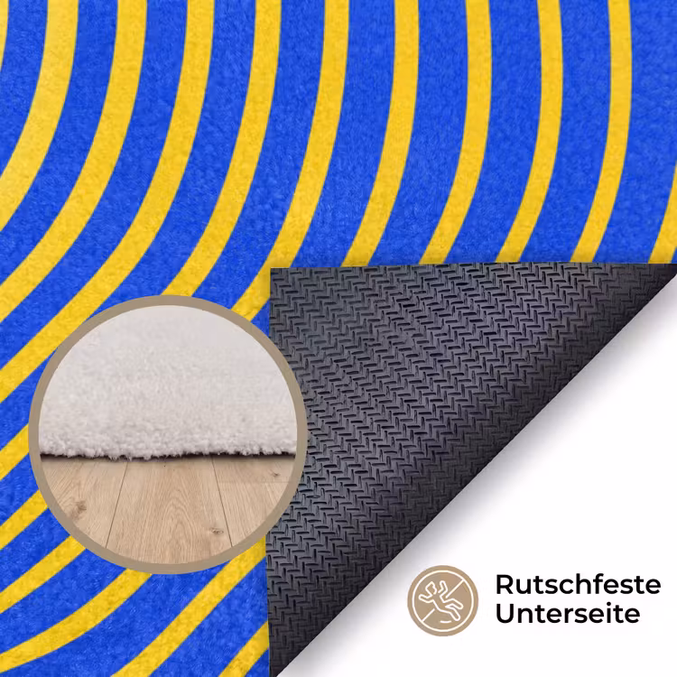 Teppich - Abstraktes Muster – Blau — 4