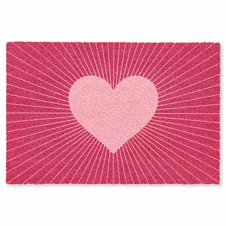 Teppich - Herz – Strahlen – Liebe – Abstrakt – Rosa — 1