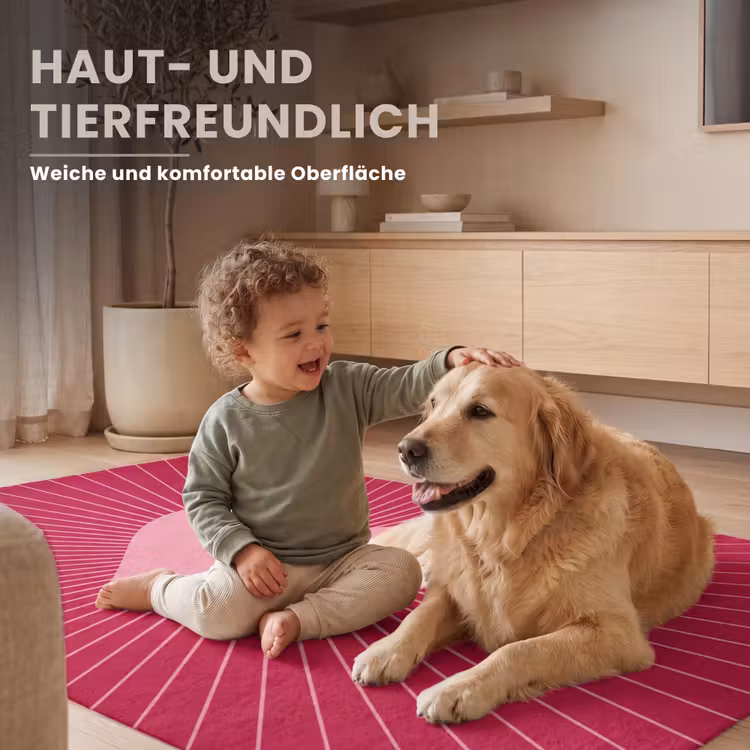 Teppich - Herz – Strahlen – Liebe – Abstrakt – Rosa — 6