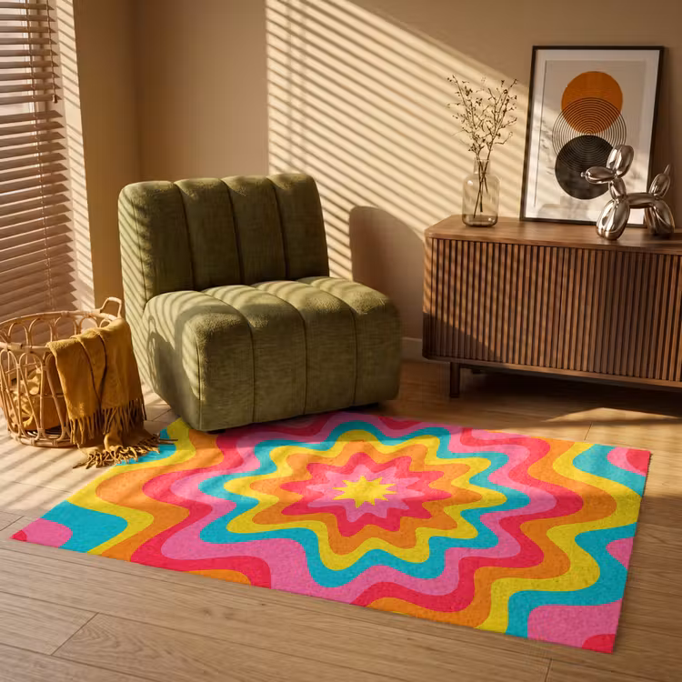 Teppich - Muster – Wellenförmig – Bunt — 2