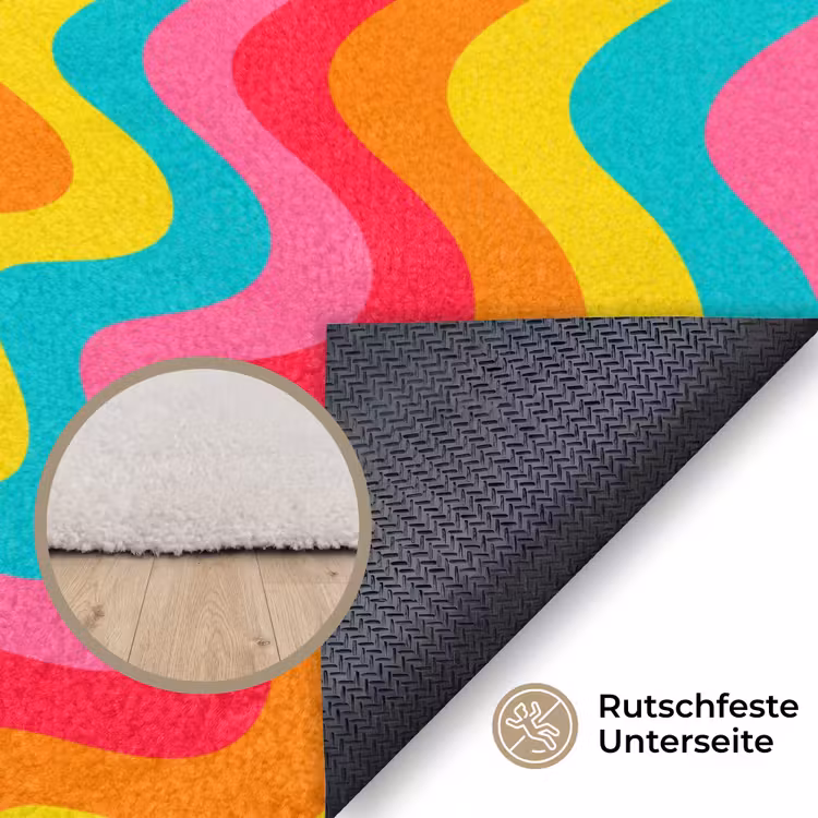 Teppich - Muster – Wellenförmig – Bunt — 4