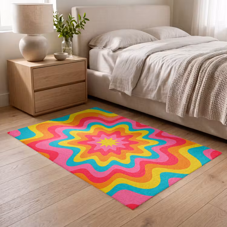 Teppich - Muster – Wellenförmig – Bunt — 5