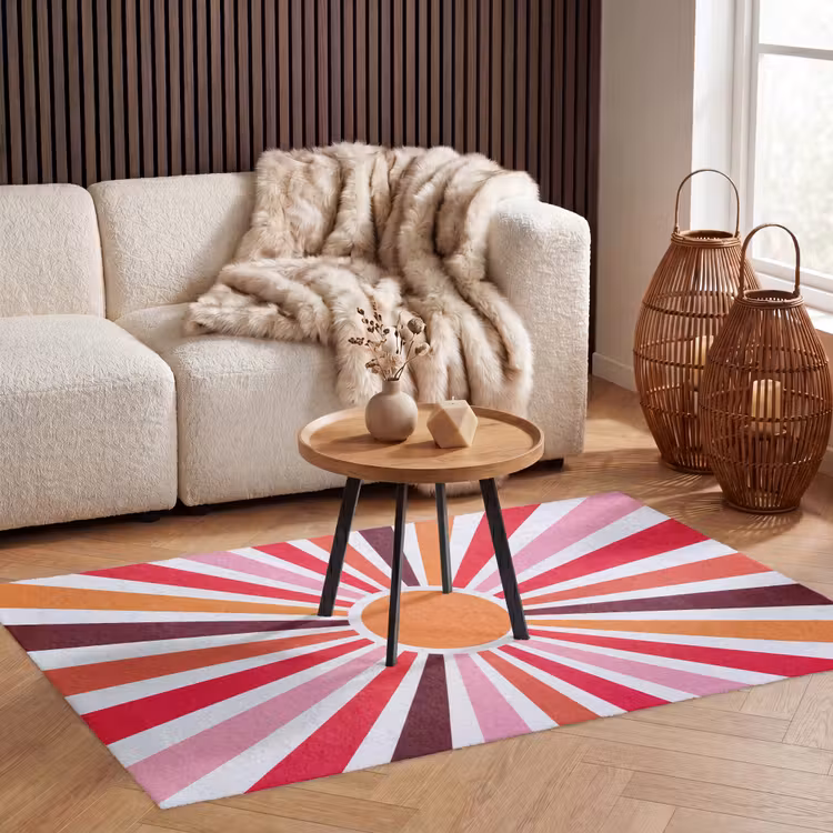 Teppich - Sonne – Strahlen – Abstrakt – Farbenfroh — 3