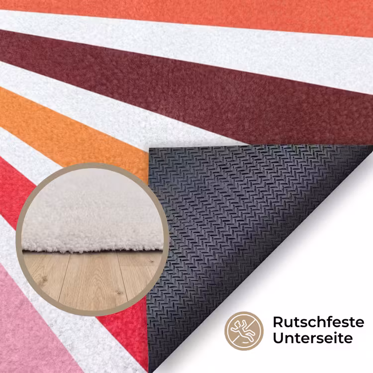 Teppich - Sonne – Strahlen – Abstrakt – Farbenfroh — 4