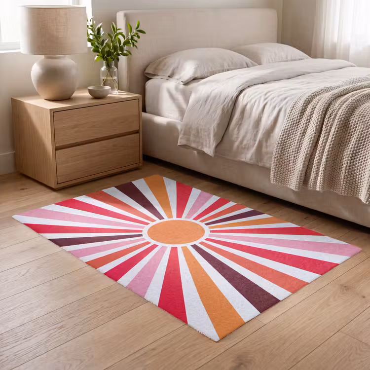 Teppich - Sonne – Strahlen – Abstrakt – Farbenfroh — 5