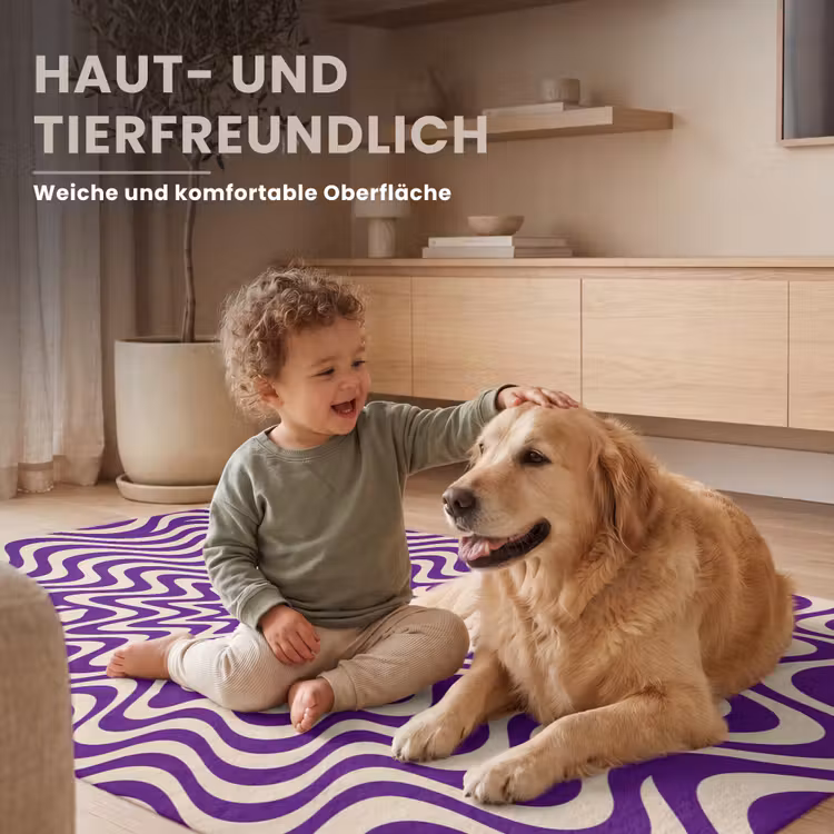 Teppich - Zusammenfassung – Wellen – Optisch – Modern – Lila — 6