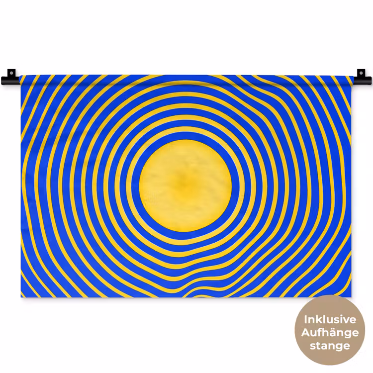 Wandteppich - Abstraktes Muster – Blau — 9